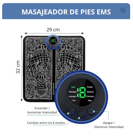 El tapete masajeador sire para todo tipo de pies