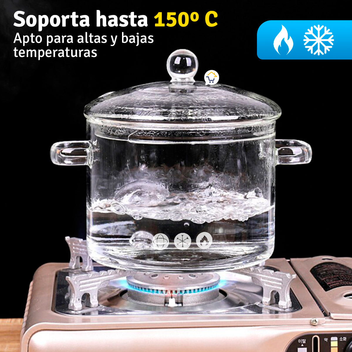 Olla de cocina multifuncional transparente