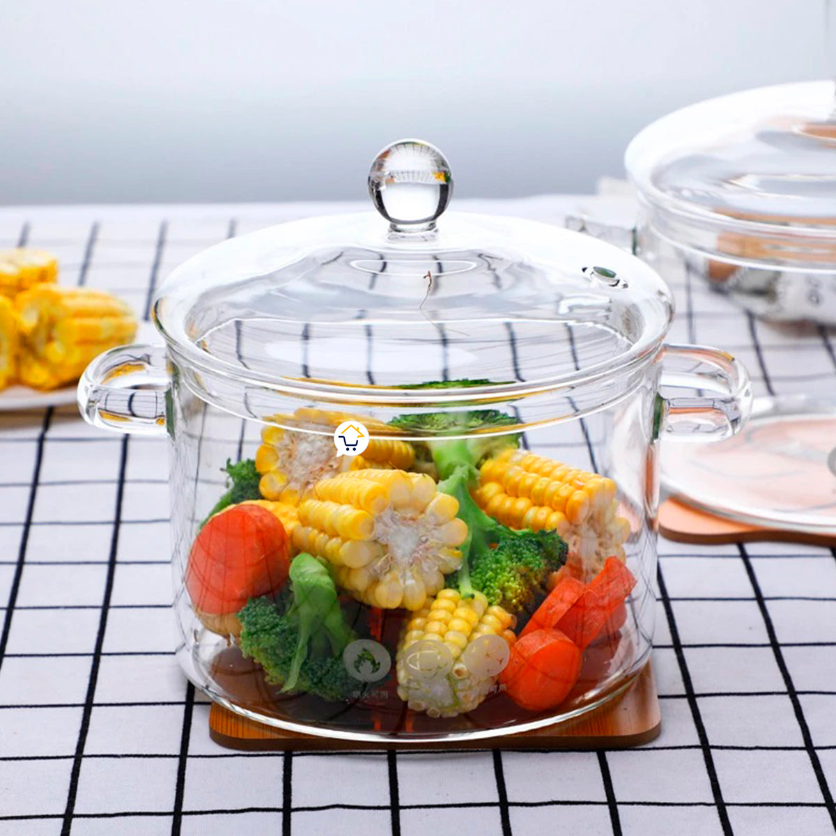 Olla de cocina multifuncional transparente
