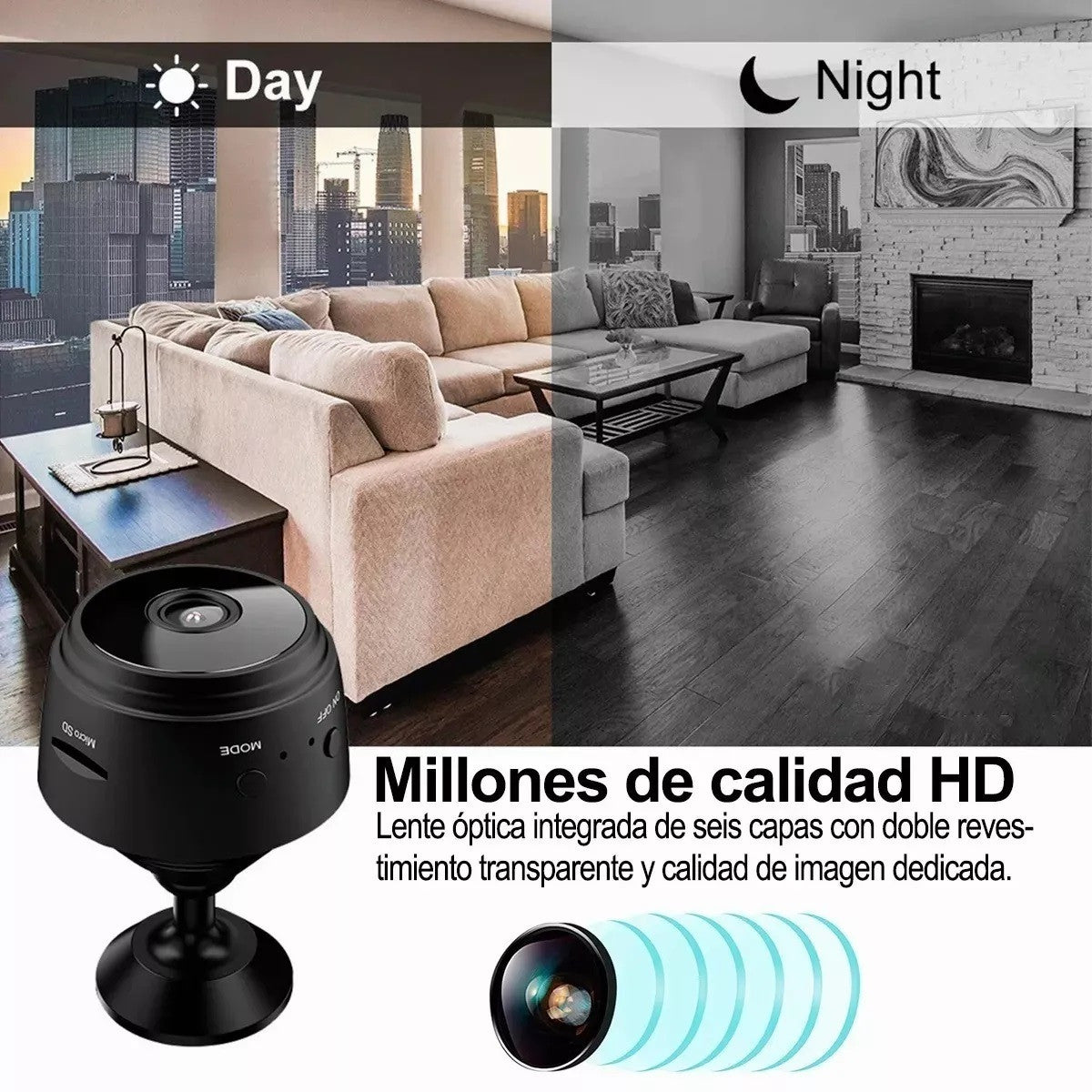 Mini Cámara Espía HD WiFi 1080p