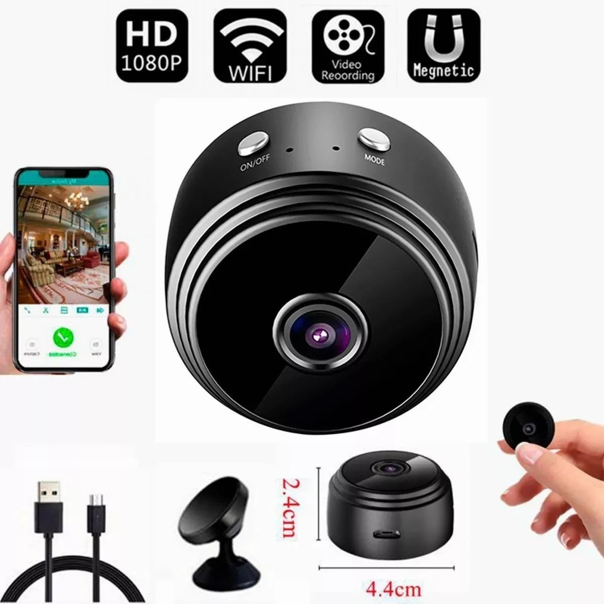 Mini Cámara Espía HD WiFi 1080p